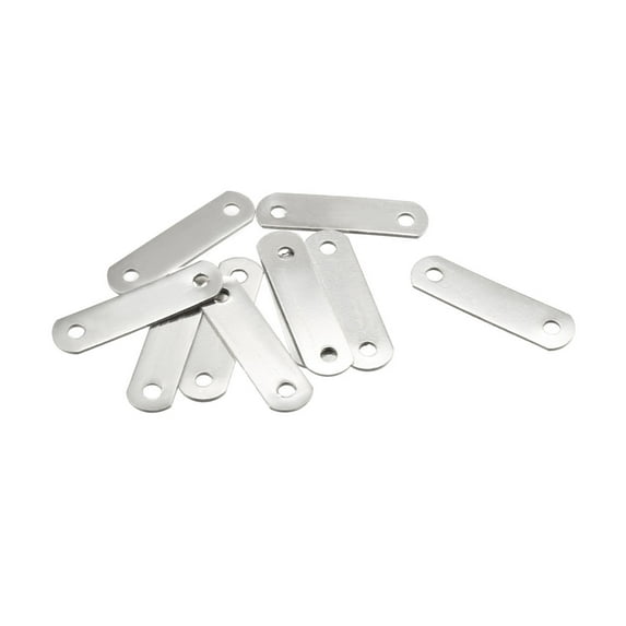Uxcell Repair Plate, 30mmx8mm, Flat Fixing Mending Corner Brace Bracket Connector 10Pcs