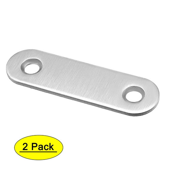 Uxcell Repair Plate, 57mmx16mm, Flat Fixing Mending Corner Brace Bracket Connector 2Pcs