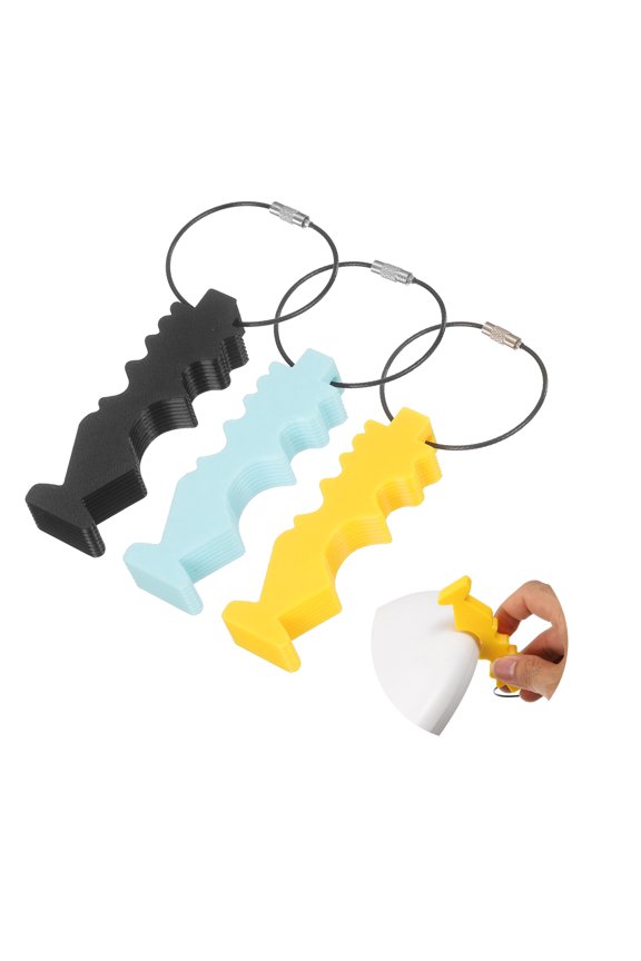 Repair Tool for Disc Golf, Disc Golf Edge Maintenance Plastic Tool with Key Ring Flying Disc 6.3" & 3Pcs & Yellow, Blue, Black-for (Scratch Spots Repair/Polishing for Golf Players)
