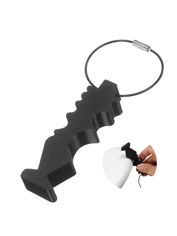 Repair Tool for Disc Golf, Disc Golf Edge Maintenance Plastic Tool with Key Ring Flying Disc 6.3" & Black-for (Scratch Spots Repair/Polishing/Practical Gift for Golf Players)