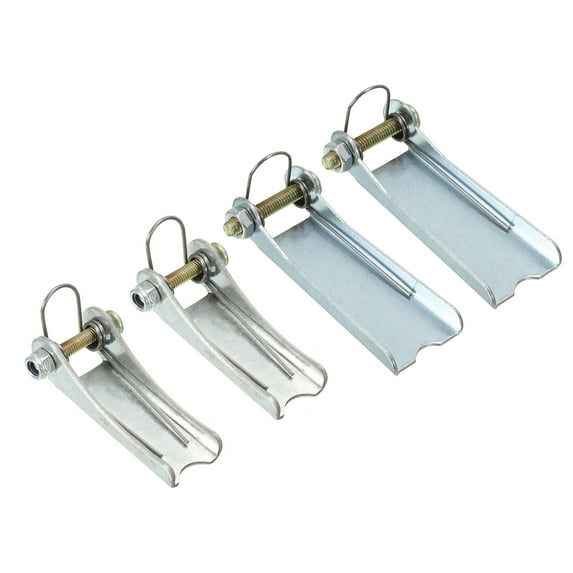 Uxcell Replacement Hook Latch 2 Size, Metal Towing Receiver Hitch for Clevis Hook Trailer, Silver Tone 4Pcs