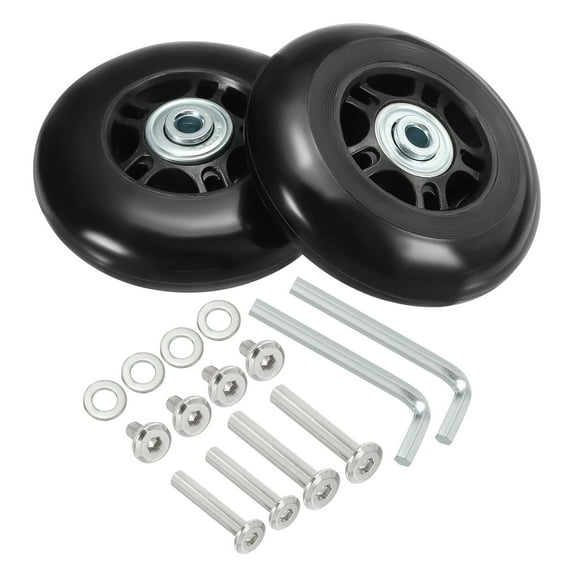 Uxcell Replacement Luggage Suitcase Wheels Kit, 78mmx24mm Swivel Caster Wheels