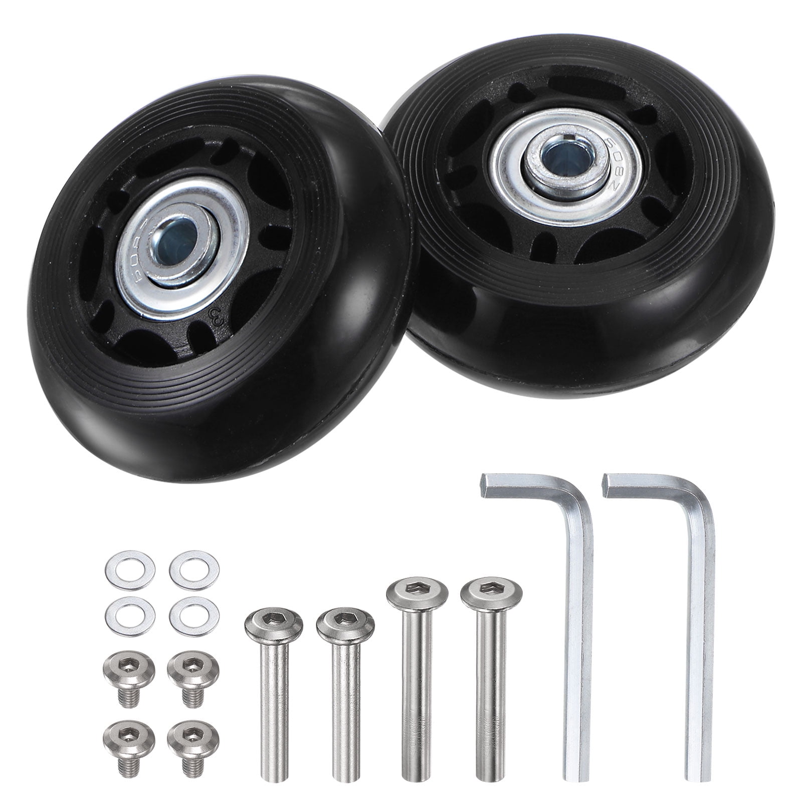 Uxcell Replacement Luggage Wheels 60x24mm Suitcase Wheel Repair Kits 2