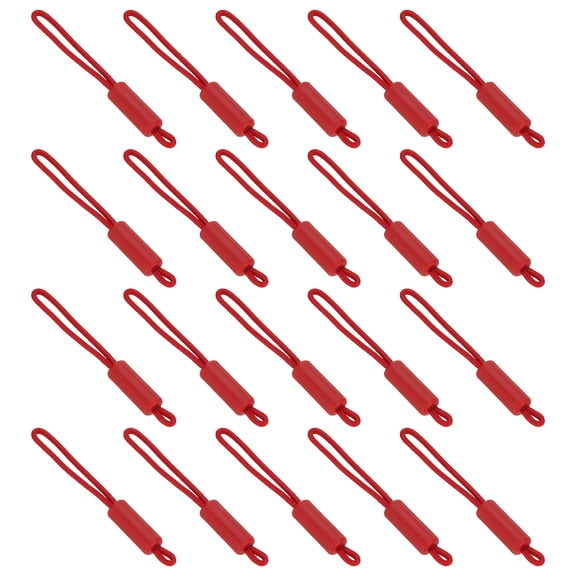 Uxcell Replacement Zipper Pull Cord, 20Pcs Nylon Zipper Puller Slider, Burgundy