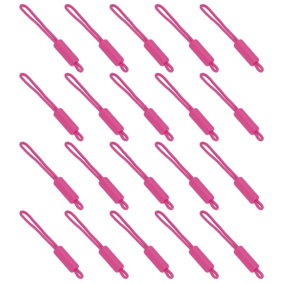 Uxcell Replacement Zipper Pull Cord, 20Pcs Nylon Zipper Puller Slider, Dark Rose Red