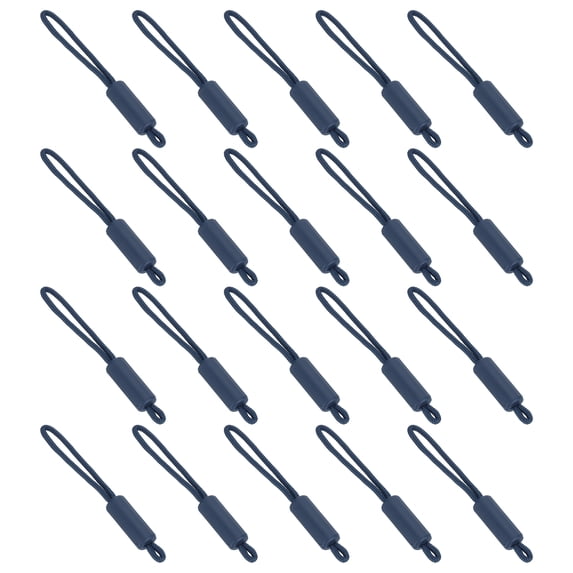 Uxcell Replacement Zipper Pull Cord, 20Pcs Nylon Zipper Puller Slider, Navy Blue