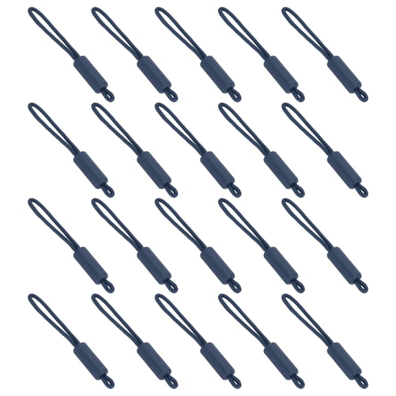 Uxcell Replacement Zipper Pull Cord, 20Pcs Nylon Zipper Puller Slider, Navy Blue