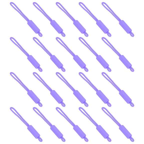 Uxcell Replacement Zipper Pull Cord, 20Pcs Nylon Zipper Puller Slider, Purple