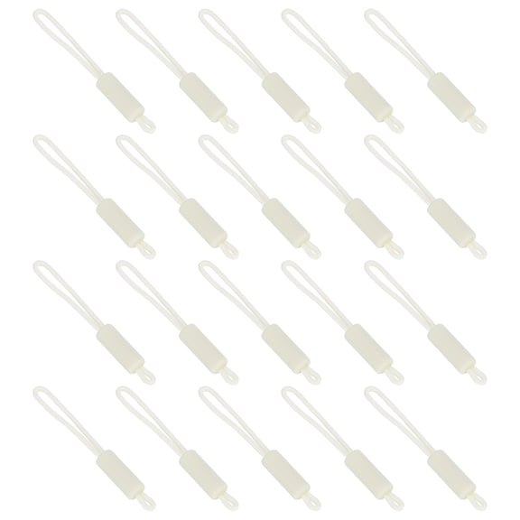 Uxcell Replacement Zipper Pull Cord, 40Pcs Nylon Zipper Puller Slider, Beige