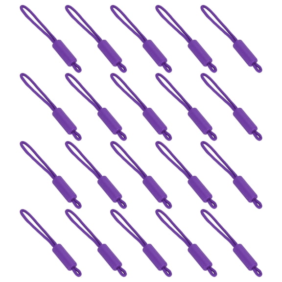 Uxcell Replacement Zipper Pull Cord, 40Pcs Nylon Zipper Puller Slider, Dark Purple