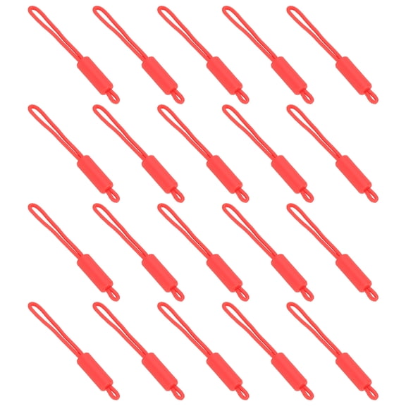 Uxcell Replacement Zipper Pull Cord, 40Pcs Nylon Zipper Puller Slider, Red