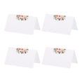 thumbnail image 1 of Uxcell Reserved Table Signs, Tables Tent Blank Card Flowers Tables Tent Blank Card for Wedding, White 25 Pack, 1 of 7