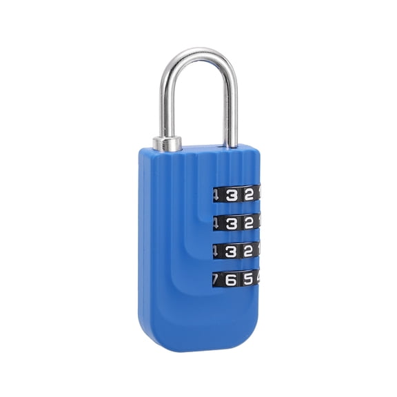 Uxcell Resettable 4 Digit Combination Lock, (73 x 28mm, Sapphire), Customizable Code Combination Padlock Sports Locker Lock for Gym Backpack Fence Backyard Gate