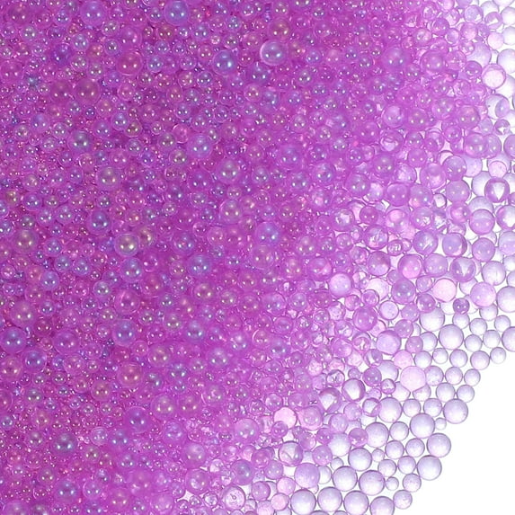 Uxcell Resin Bubble Beads, Tiny Iridescent No Hole Mini Glass Bubbles for DIY Crafting Dark Purple