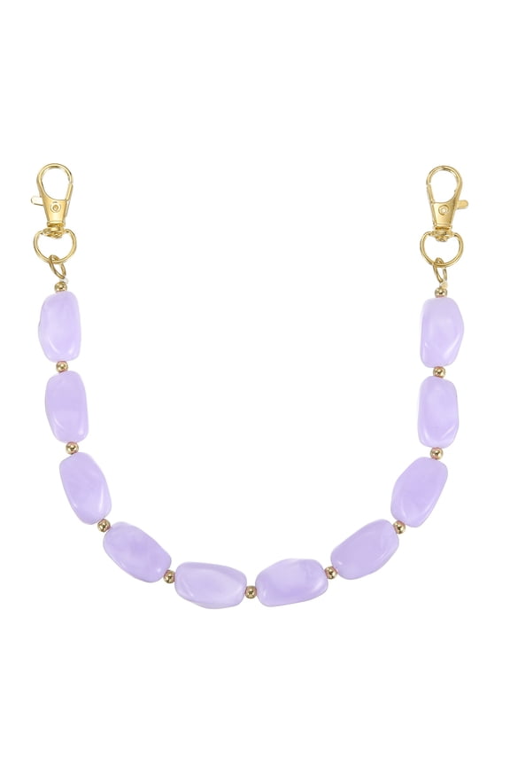 Resin Purse Chain, 12.4" Acrylic Bead Purse Strap Extender for Short Handle Handbag DIY Craft Wallet Handle Replacement, Cherry Blossom Pink