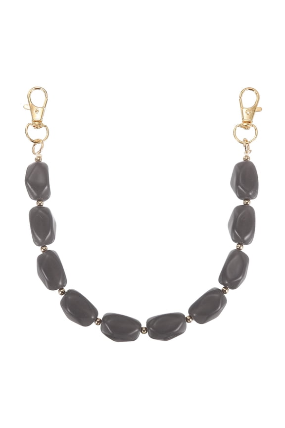 Resin Purse Chain, 12.4" Acrylic Bead Purse Strap Extender for Short Handle Handbag DIY Craft Wallet Handle Replacement, Dark Coffee