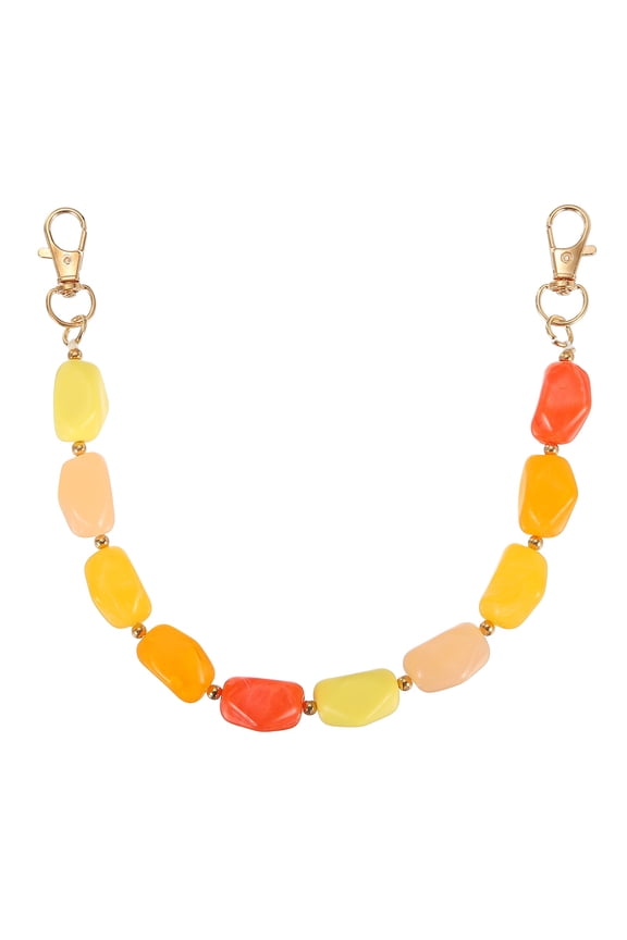 Resin Purse Chain, 12.4" Acrylic Bead Purse Strap Extender for Short Handle Handbag DIY Craft Wallet Handle Replacement, Vibrant Mixed Color