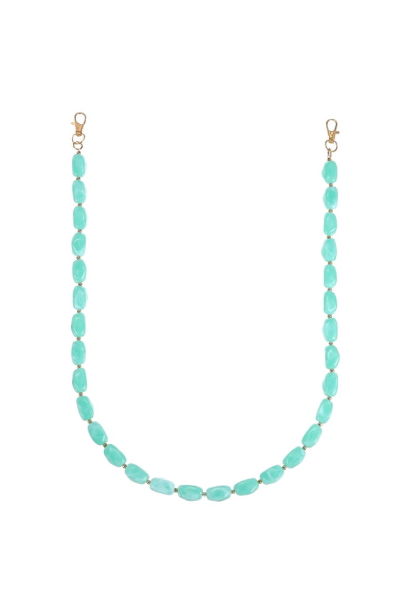 Resin Purse Chain, 30.12" Acrylic Bead Purse Strap Extender for Short Handle Handbag DIY Craft Wallet Handle Replacement, Light Blue