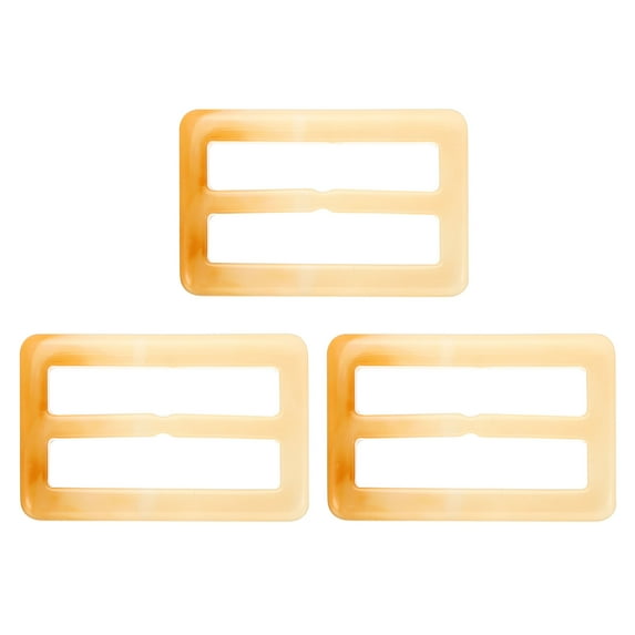 Uxcell 1.5'' x 2.4" Resin Scarf Ring Clip 20 Pcs Rectangle Scarf Ring Buckles for Decoration Yellow