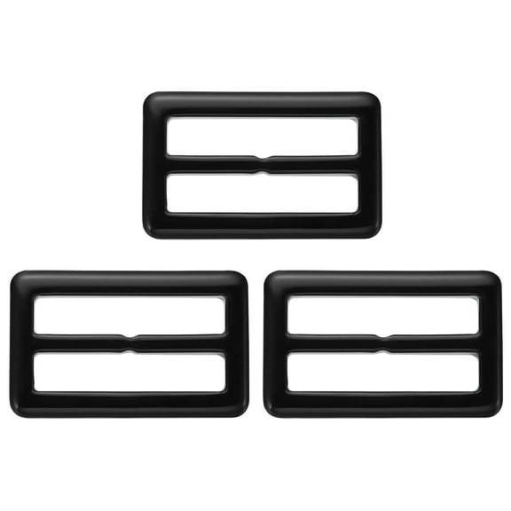 Uxcell 1.5'' x 2.4" Resin Scarf Ring Clip 20 Pcs Rectangle Scarf Ring Buckles for Decoration Black