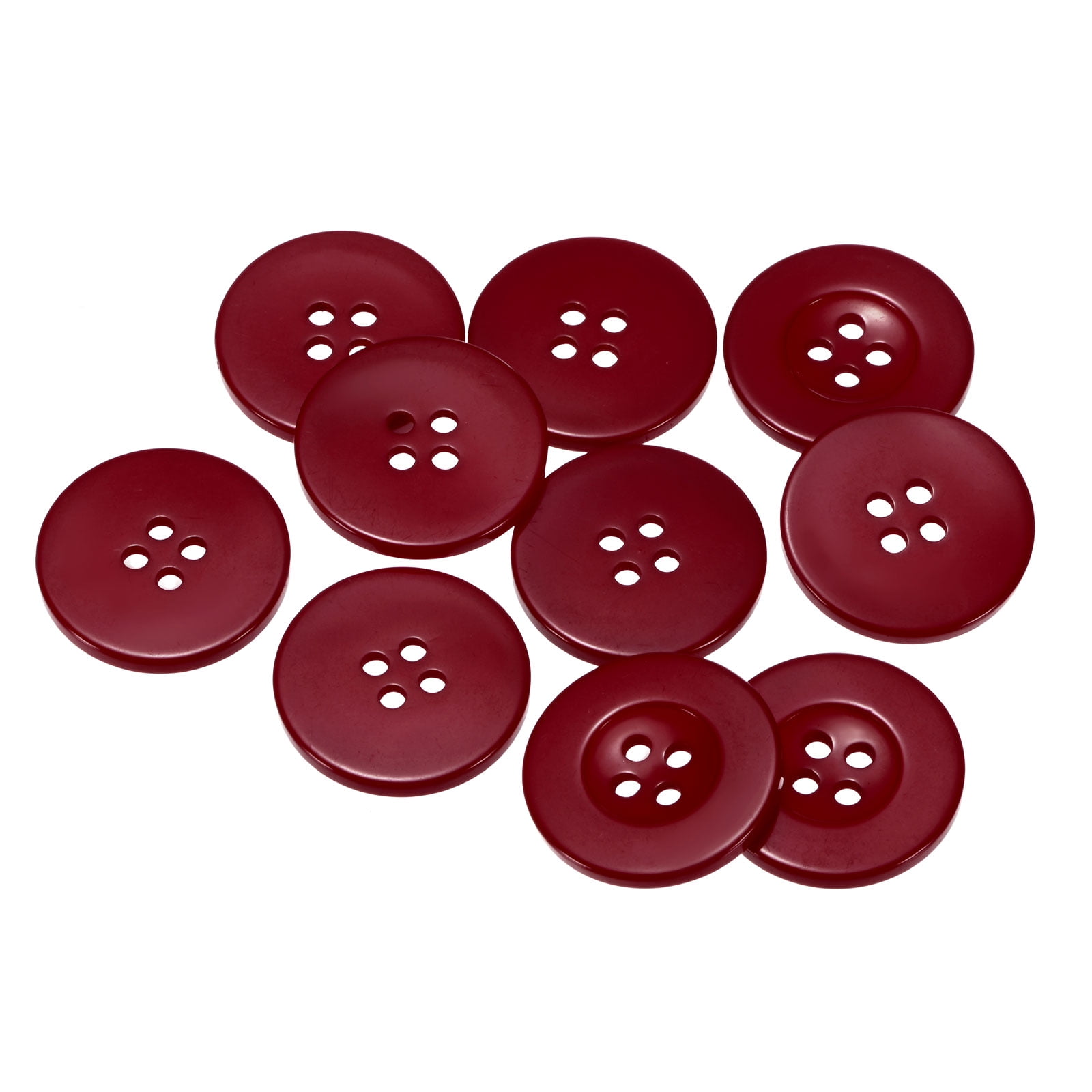 Uxcell Resin Sewing Buttons Round Flat 4-Hole Craft Buttons for Card ...