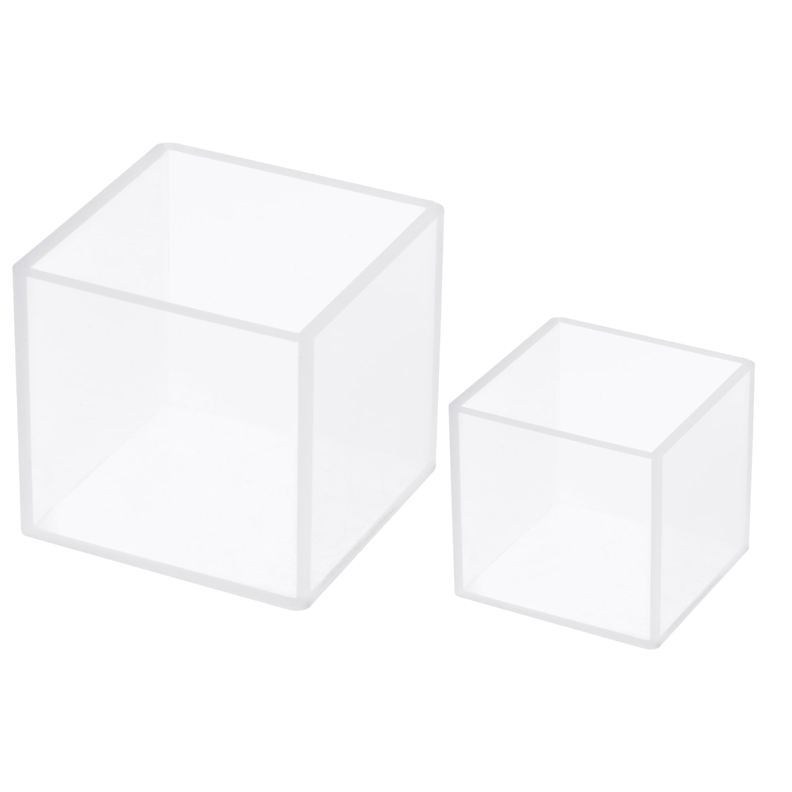 Uxcell Resin Silicone Mold 1 Set (2packs) Cube Epoxy Mould for DIY Art Home Decoration