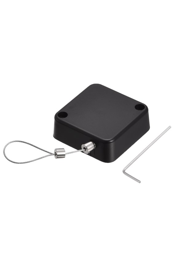 Retractable Cable Lock,Remote Control Anti-Lost 1.5m Rope 200g Black