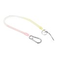thumbnail image 1 of Uxcell Retractable Coil Spring Keychain Clasp with Big Key Ring 360mm, 1 Pack Plastic Spiral Stretchy Cord, Yellow Pink, 1 of 5