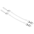 thumbnail image 1 of Uxcell Retractable Coil Spring Keychain Clasp with Key Ring 205mm, 2 Pack Plastic Spiral Stretchy Cord, Clear, 1 of 5