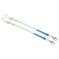thumbnail image 1 of Uxcell Retractable Coil Spring Keychain Clasp with Key Ring 260mm, 2 Pack Plastic Spiral Stretchy Cord, Blue Green, 1 of 5