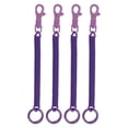 thumbnail image 1 of Uxcell Retractable Coil Springs Keychain with Plastic Lobster Clasp Keyring for Keys Wallet, Dark Purple 4 Pack, 1 of 6