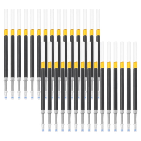 Uxcell Retractable Gel Pen Refills, 60 Pack Black Rollerball Gel Ink Pens Refills Set, 0.5mm Fine Point for Office Home