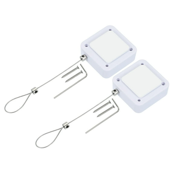 Uxcell Retractable Remote Control Tether for Secure Hold and Easy Mounting Options White Lock Buckles