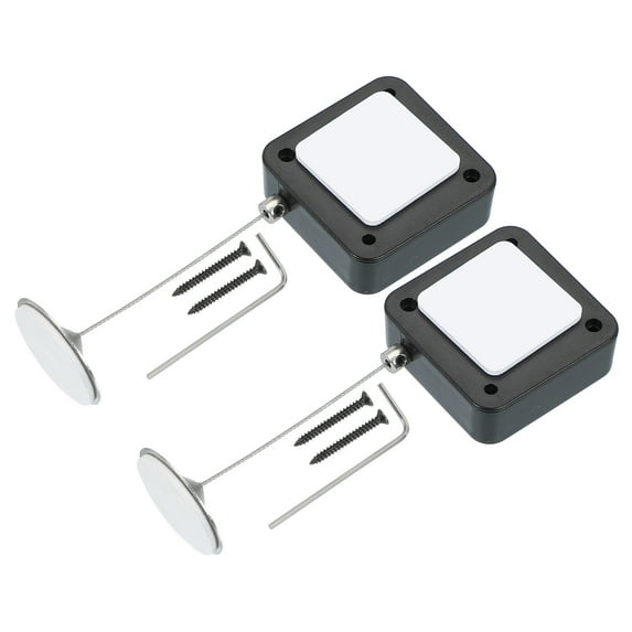 Uxcell Retractable Remote Control Tether for Secure Hold and Easy Replacement Black Round Iron Cap