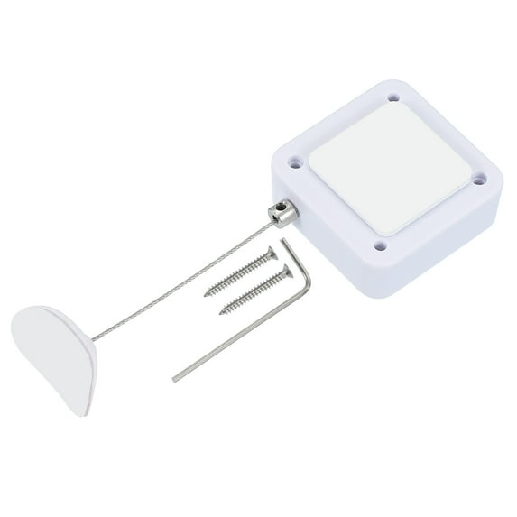 Uxcell Retractable Remote Control Tether for Secure TV Remote Management White Curved Rubber Cap