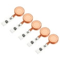 thumbnail image 1 of Uxcell Retractable Round Badge Holder Reel with Clip and Strap Clear Orange 20 Pack, 1 of 5