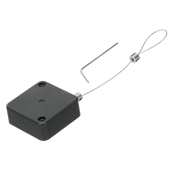 Uxcell Retractable Security Cable Lock,Remote Control Security Lock,for TV,DVD,Cup,Cell Phone 1Set Black 39.37"