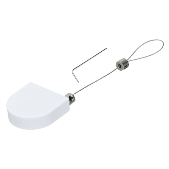 Uxcell Retractable Security Cable Lock,Remote Control Security Lock,for TV,DVD,Hardware Cable Lock 1Set White 35.43"