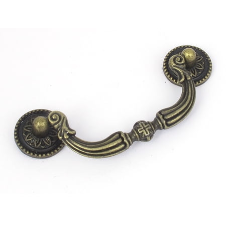 Uxcell Retro Style Bronze Tone Drawer Dresser Furniture Round Knob Pull Handle 4.72"