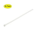 thumbnail image 1 of Uxcell Reusable Cable Ties Cable Zip Ties Adjustable Cable Tie Wraps Nylon 15.75"  x 0.29" White 40pcs, 1 of 5