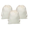 thumbnail image 1 of Uxcell Reusable Drawstring Bags, 10x12.6" 3 Pack Multipurpose Storage Pouch, Beige, 1 of 6
