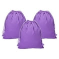 thumbnail image 1 of Uxcell Reusable Drawstring Bags, 10x12.6" 3 Pack Multipurpose Storage Pouch, Purple, 1 of 6