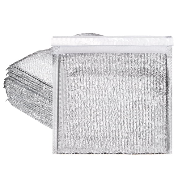 Uxcell Reusable Insulation Bags, (9 x 11 Inch, Silver) (20 Pcs), Foil Thermal Box Liners Metalized Liners Waterproof Insulated Shipping Package, Suit for - Food Bento/Camping