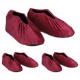 thumbnail image 1 of Uxcell Reusable Non Slip Shoe Covers, 3 Pairs Washable Thickened Boot Covers Soft Shoe Protectors, Red, 1 of 6
