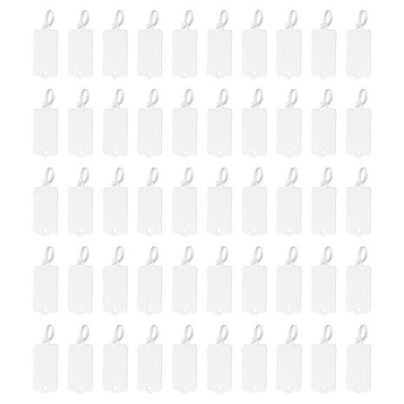 Uxcell Reusable Plastic Tags Shipping Tags Waterproof for Labeling Shipping Labels Security Seals White