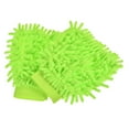 thumbnail image 1 of Uxcell Reusable Scratch-Free Cleaning Gloves Microfiber Chenille Mitts, Green 2 Pack, 1 of 5