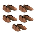 thumbnail image 1 of Uxcell Reusable Shoe Covers, Washable Thickened Boot Shoe Covers Non-Slip Shoe Protectors Covers, Brown 5 Pair, 1 of 6