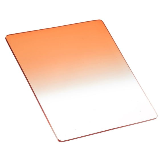 Uxcell Reverse GND Filter (84 x 95 mm) - Square High Transmittance Graduated Neutral Density Lens Filter for Long Exposure and Landscape Photography, Orange