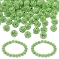 thumbnail image 1 of Uxcell Rhinestone Beads, Clay Rhinestone Beads Disco Ball Beads Diamond Spacer Beads Crystal Sparkle Shiny Round 150Pcs Green 8mm, 1 of 7
