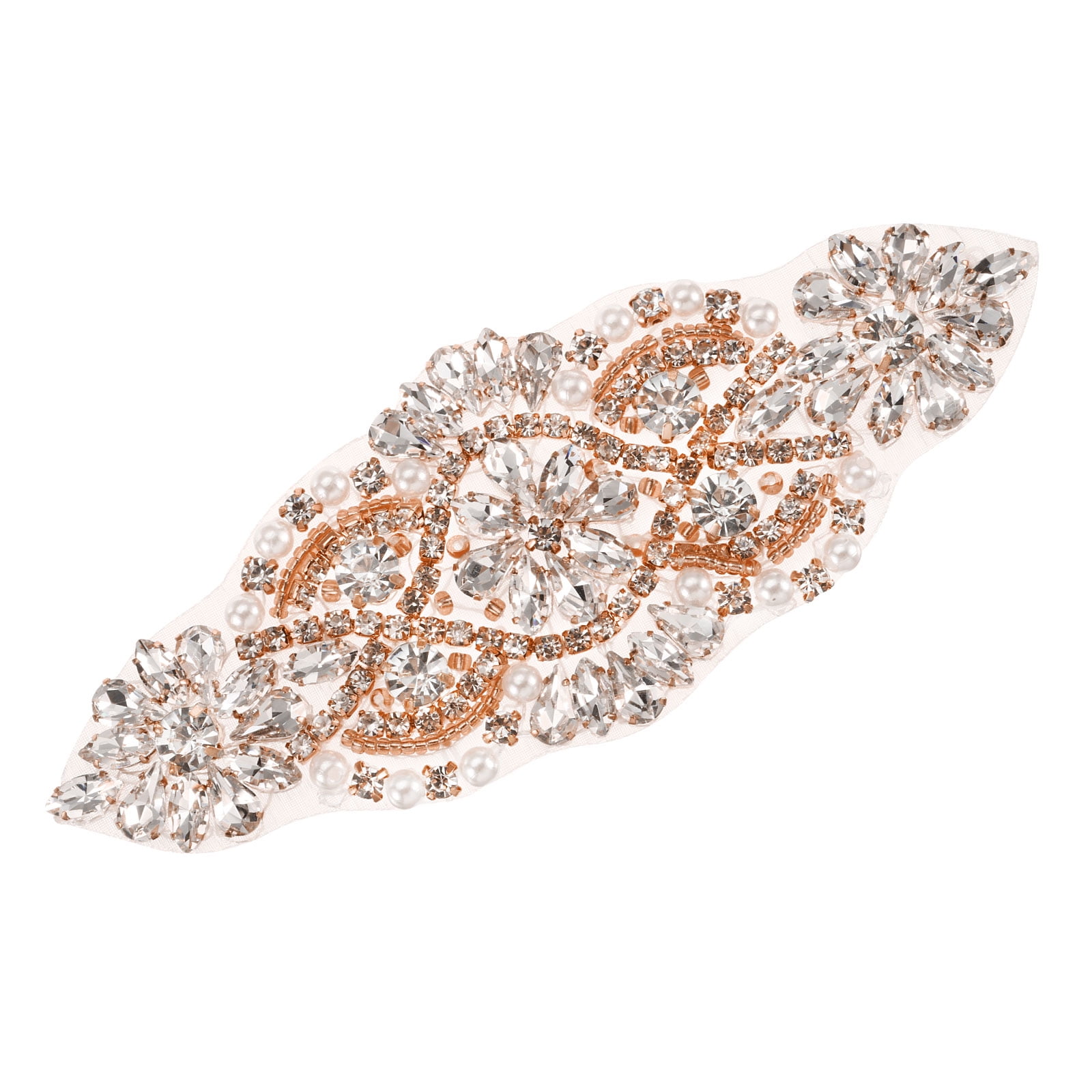 Uxcell Rhinestone Bridal Belt, Crystal Applique Belts 